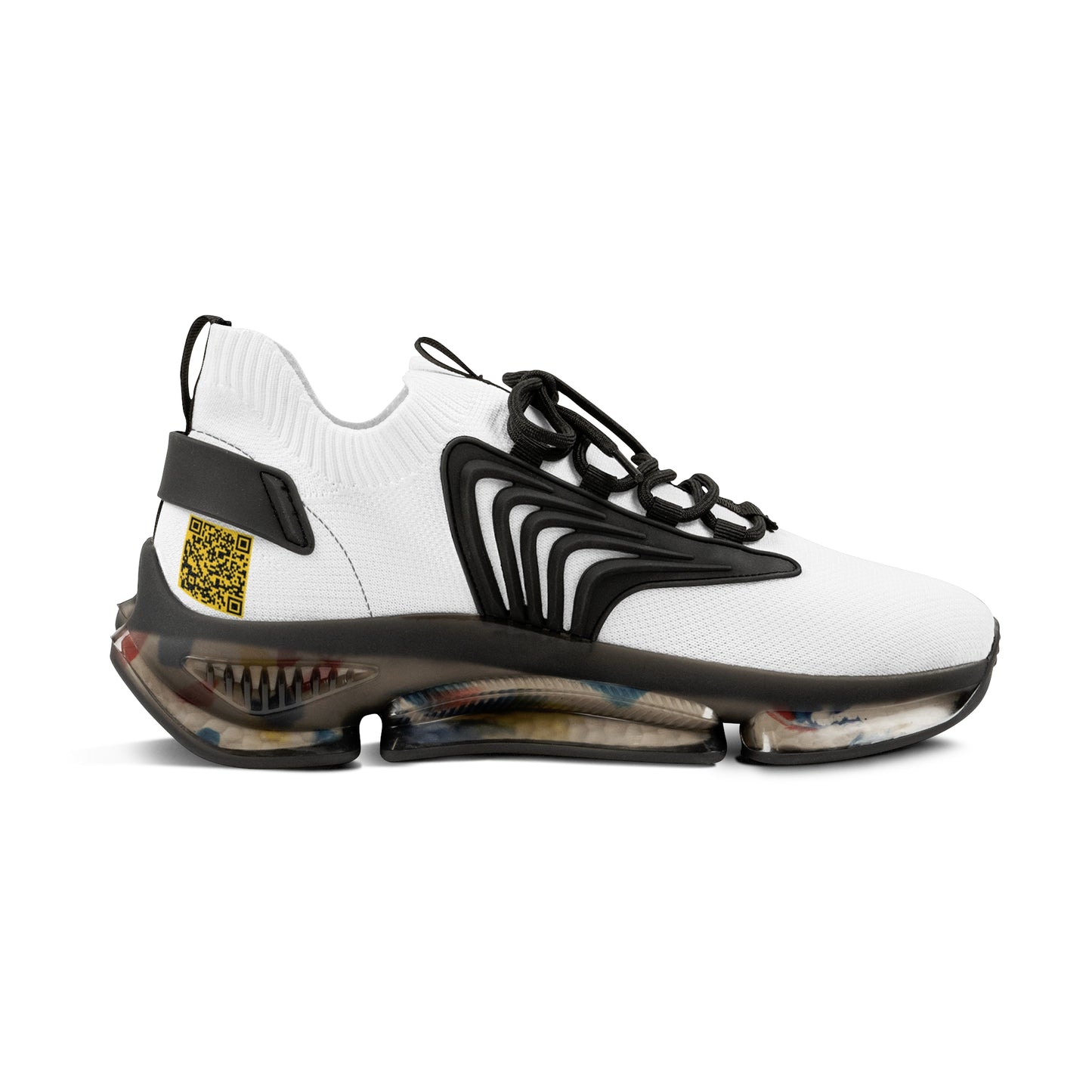 White UNTOUCHED Men's Mesh Sneakers 'That U Letter'