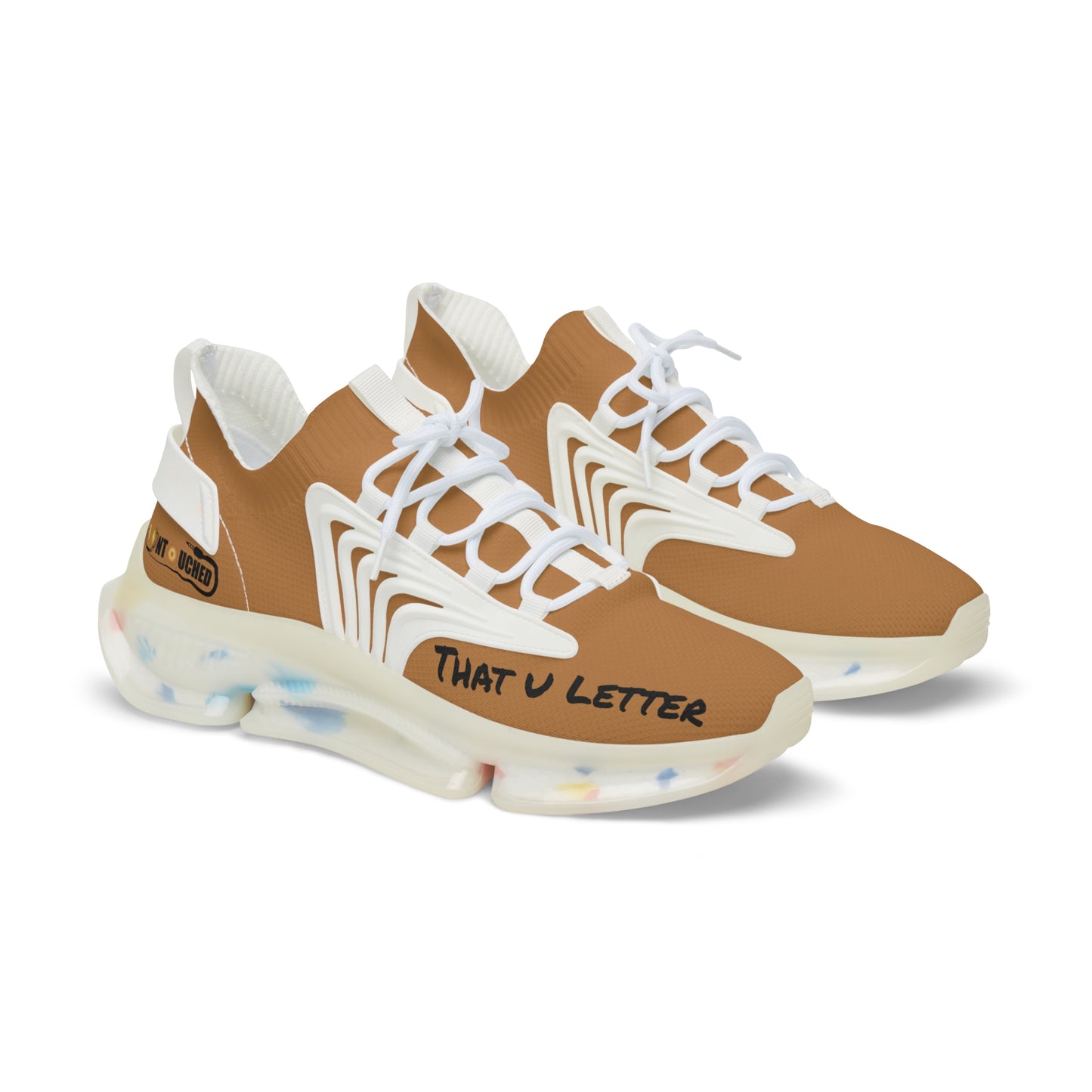 Caramel UNTOUCHED Men's Mesh Sneakers 'That U Letter'