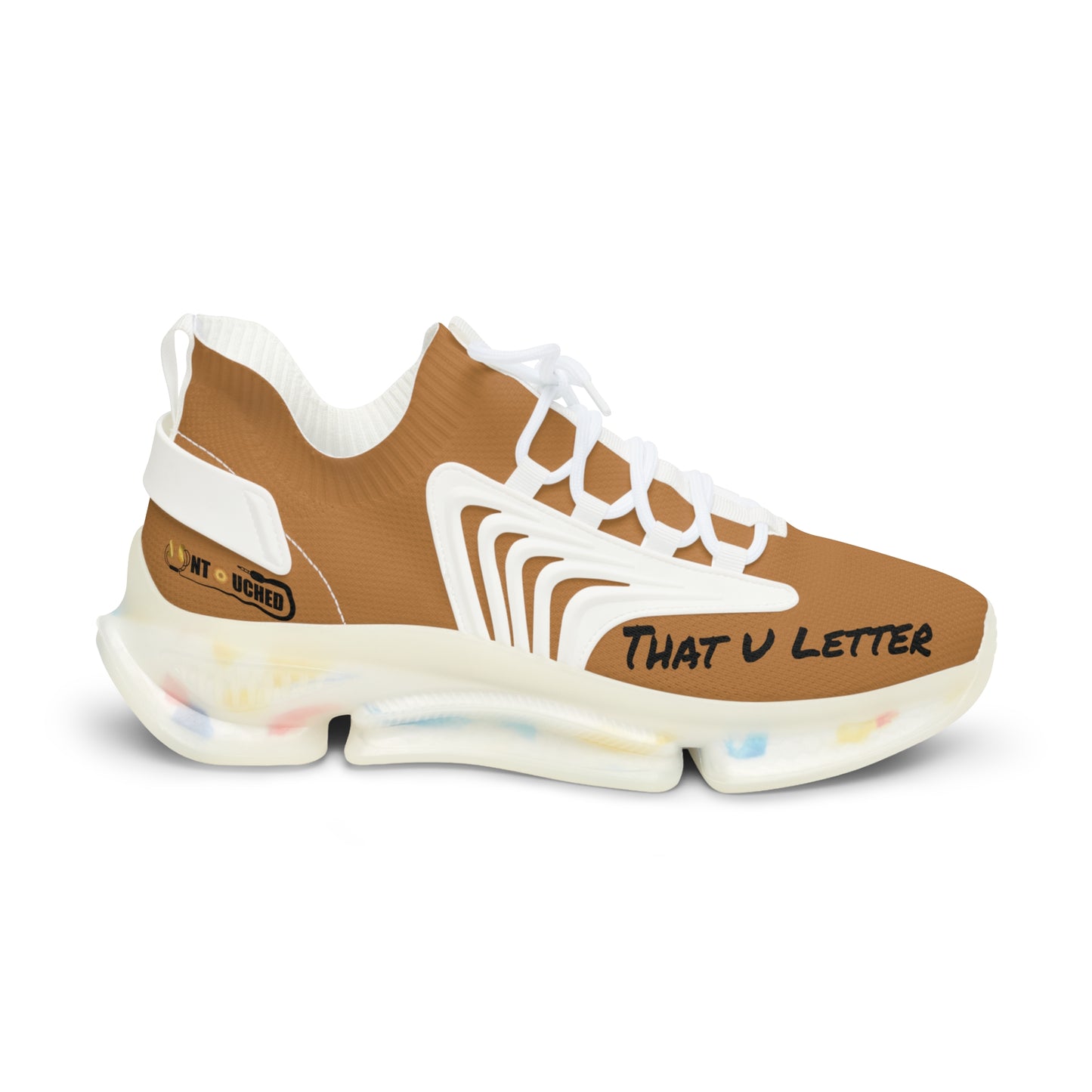 Caramel UNTOUCHED Men's Mesh Sneakers 'That U Letter'
