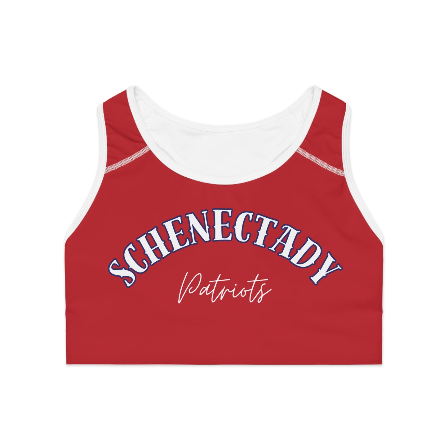 Schenectady Patriots Sports Bra, Athletic Wear for Fitness, Workout Top, Sports Apparel, Team Spirit Gear