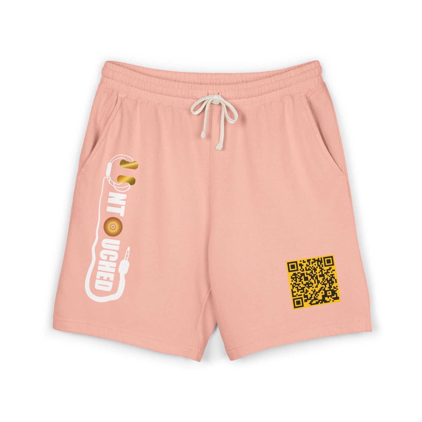 Lightweight Fleece Sweat Shorts with QR Code Accent