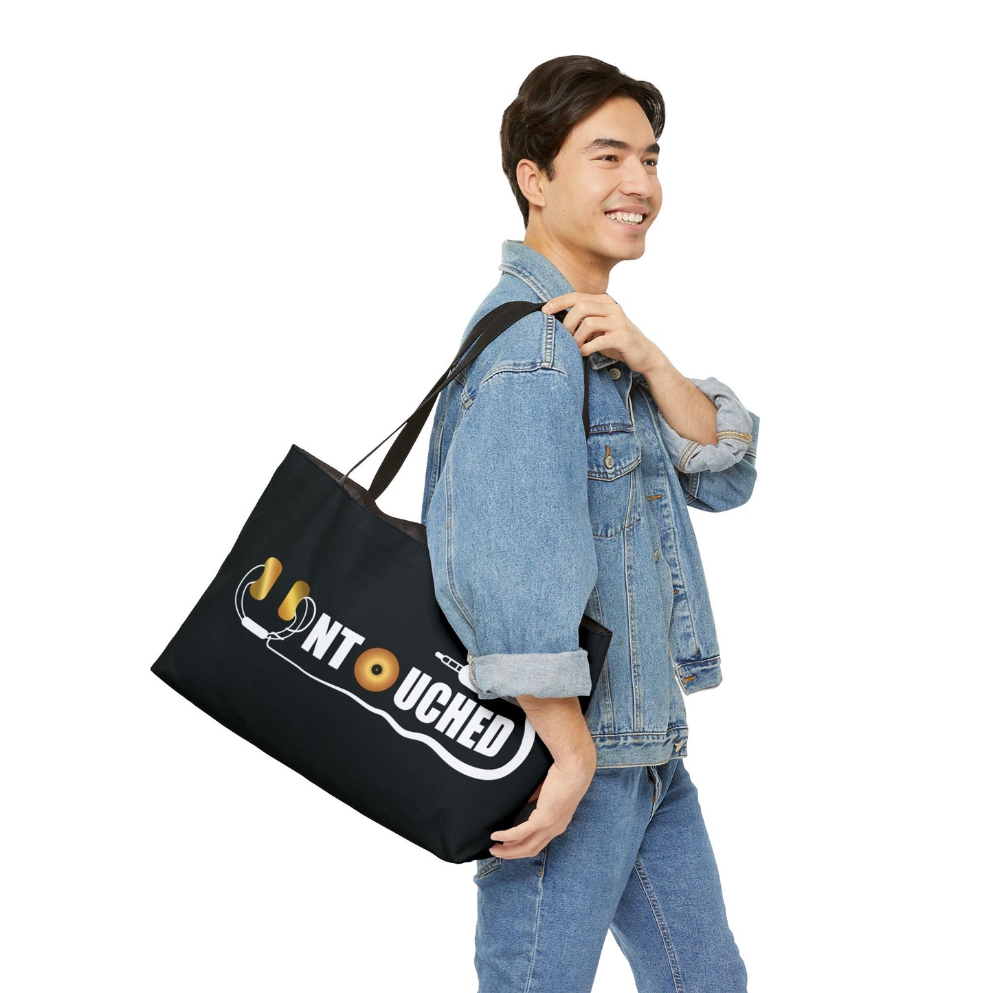 Weekender Tote Bag — 'Untouched' DJ Headphones Design with QR Code
