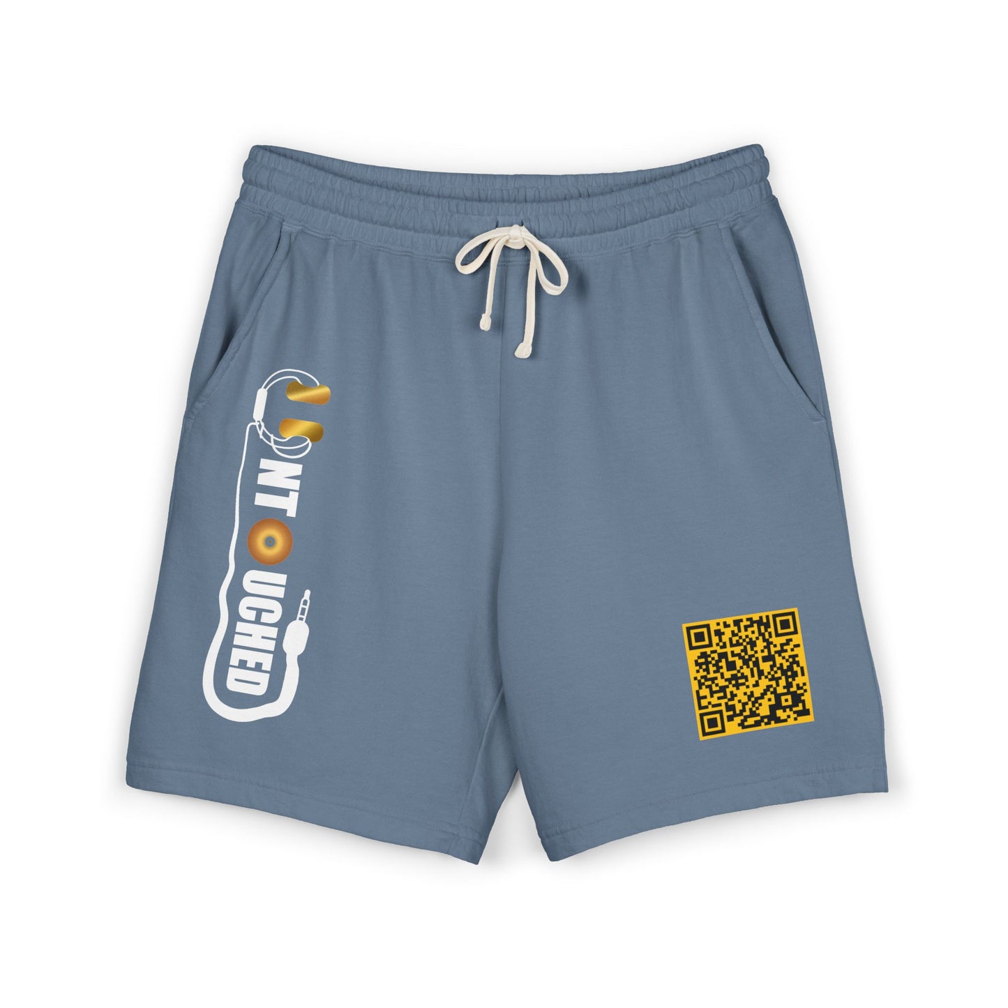 Lightweight Fleece Sweat Shorts with QR Code Accent
