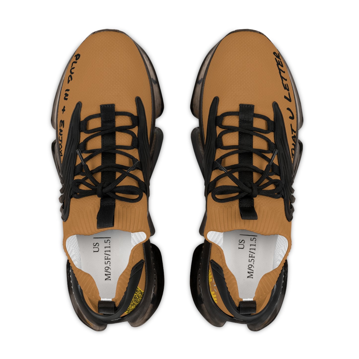 Caramel UNTOUCHED Men's Mesh Sneakers 'That U Letter'