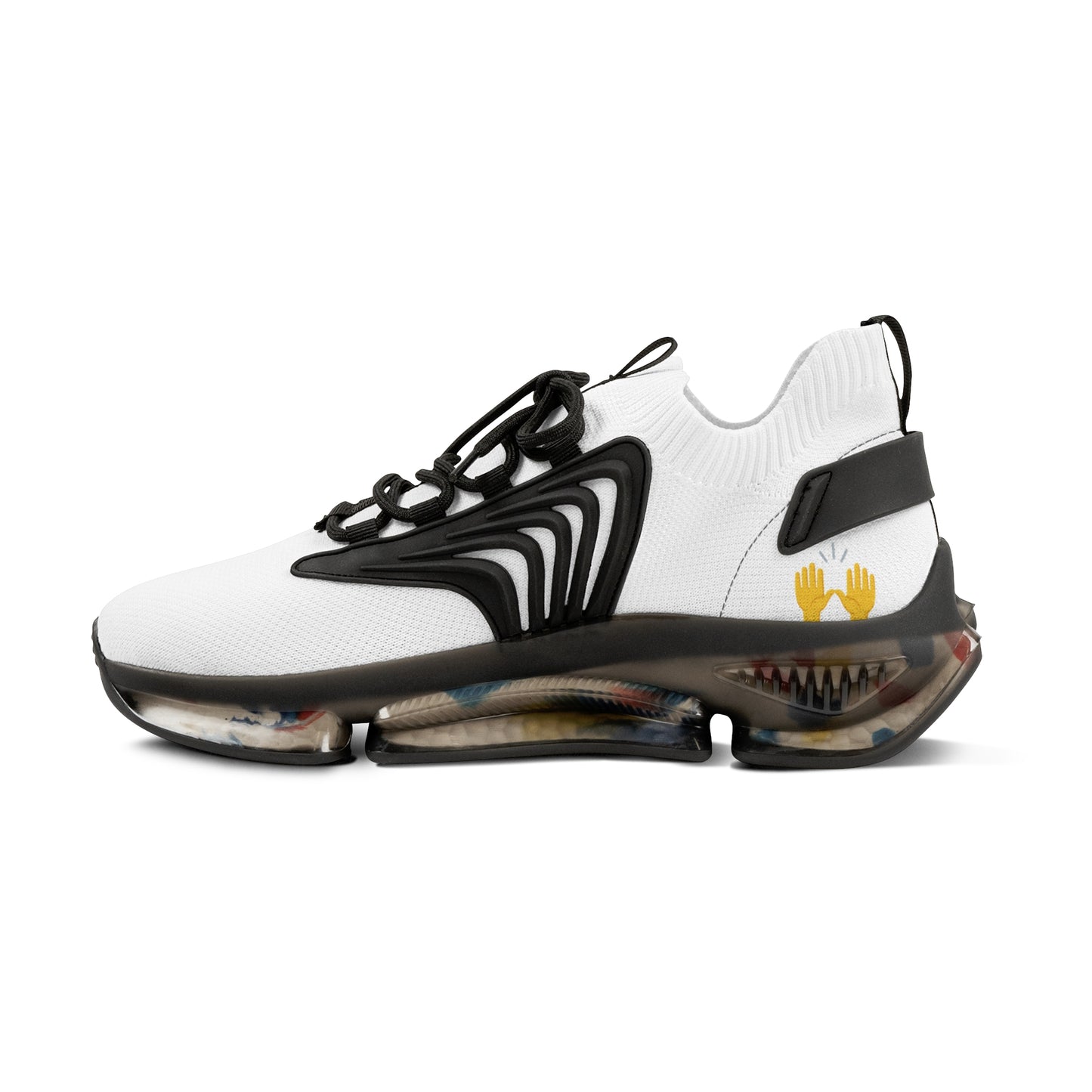 White UNTOUCHED Men's Mesh Sneakers 'That U Letter'