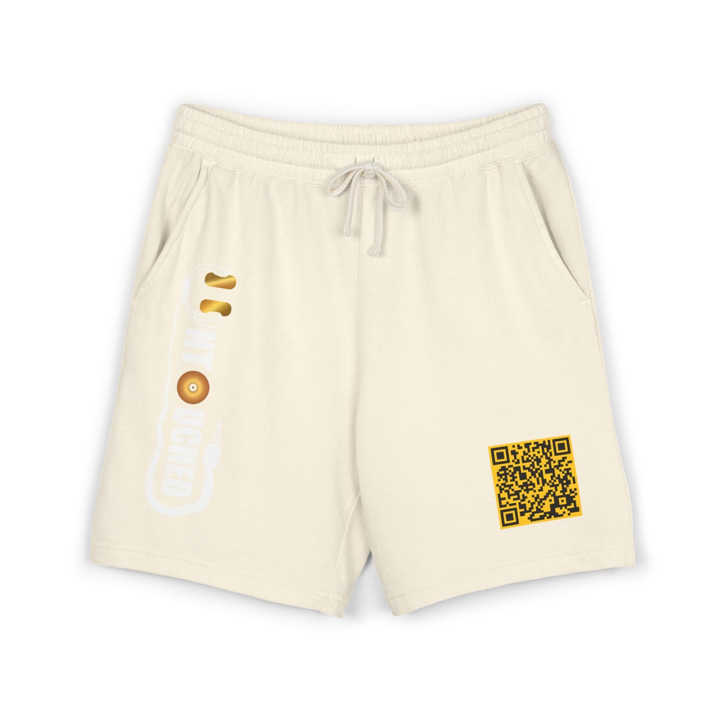 Lightweight Fleece Sweat Shorts with QR Code Accent