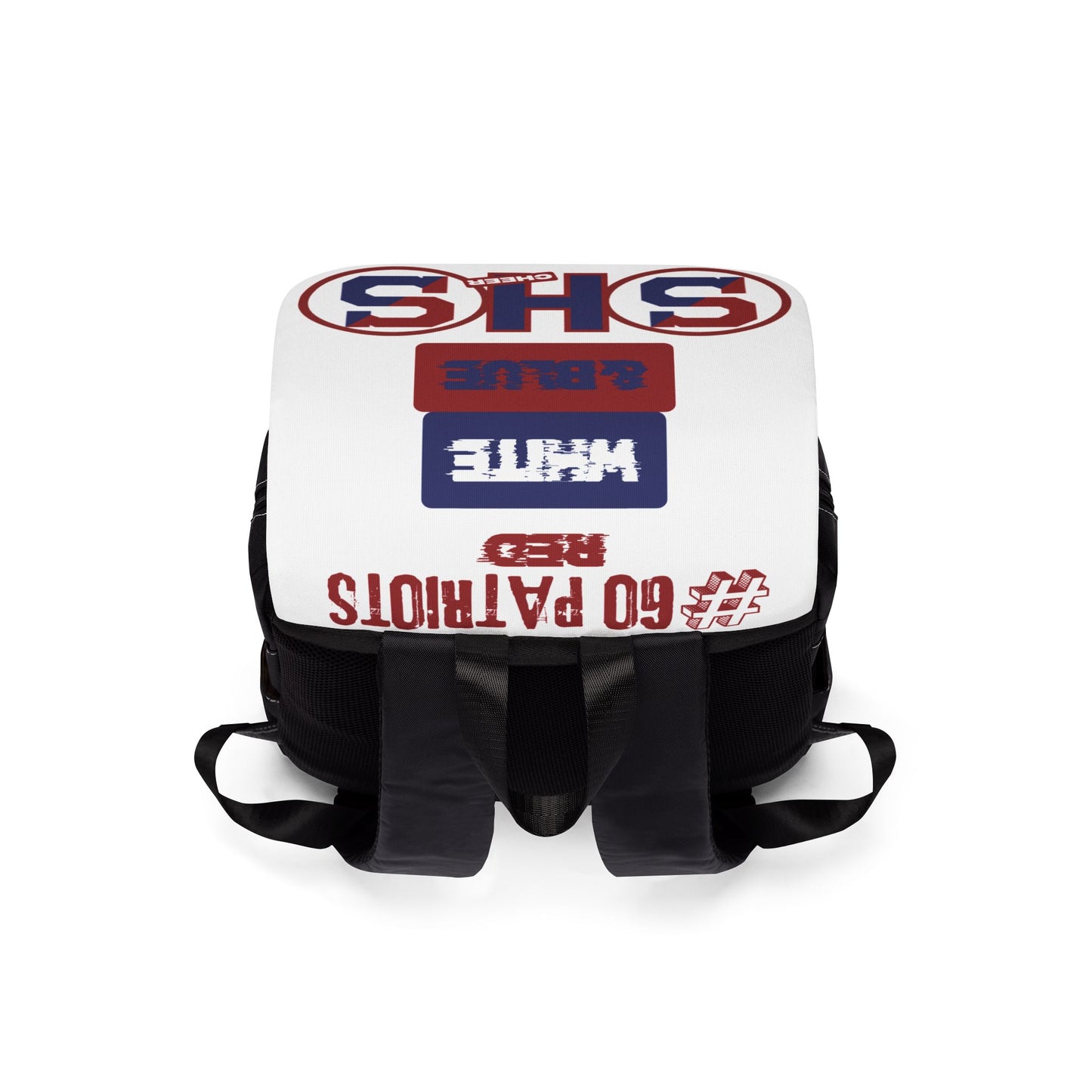 SHS Cheer Red, White & Blue Shoulder Backpack — School Spirit Casual Backpack