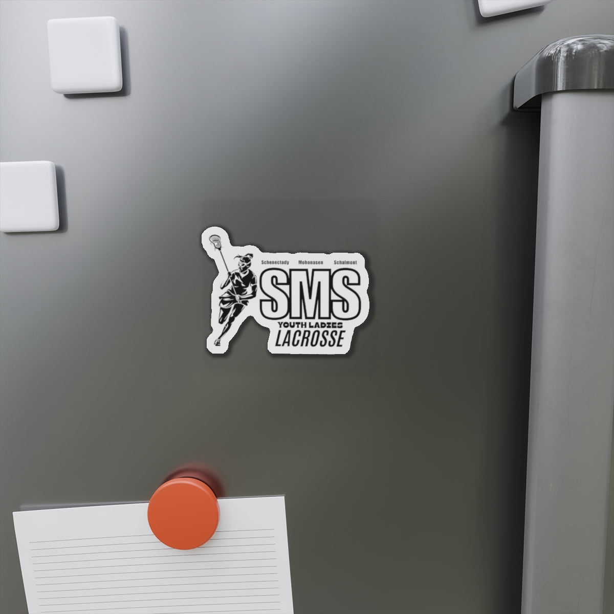 SMS Youth Ladies Lacrosse Die-Cut Magnets