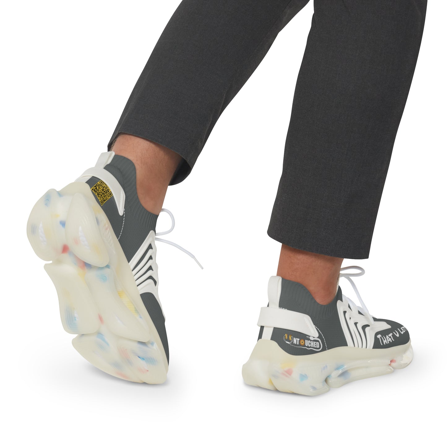 Smoke UNTOUCHED Men's Mesh Sneakers 'That U Letter'