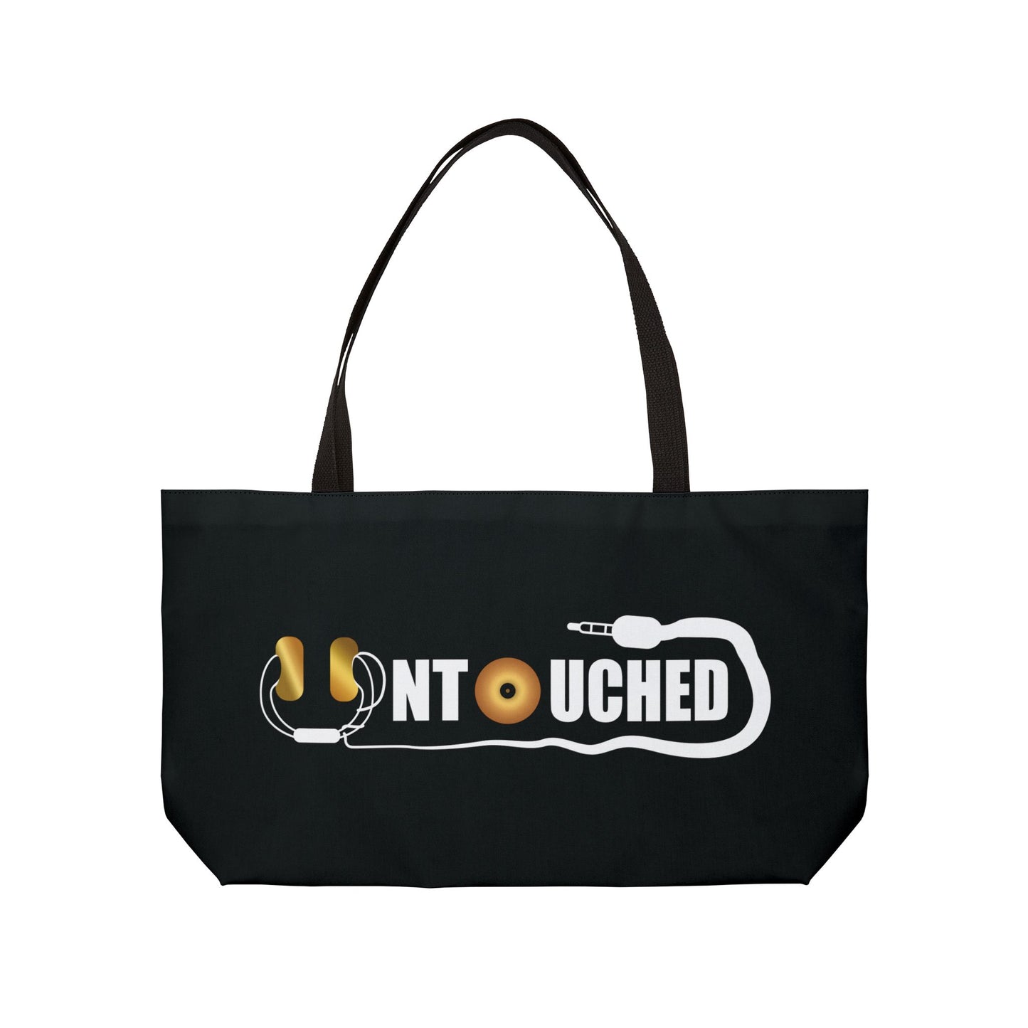 Weekender Tote Bag — 'Untouched' DJ Headphones Design with QR Code
