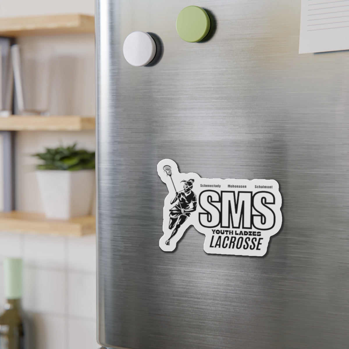 SMS Youth Ladies Lacrosse Die-Cut Magnets