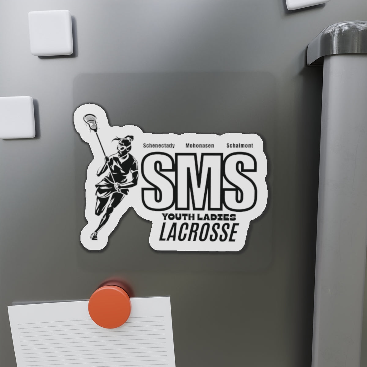SMS Youth Ladies Lacrosse Die-Cut Magnets