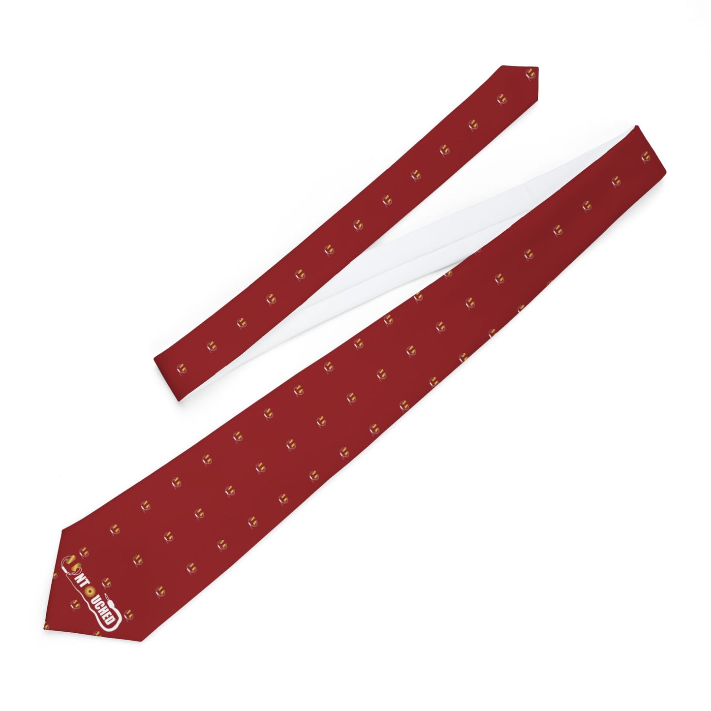 Classic Red Necktie with UNTOUCHED Pattern