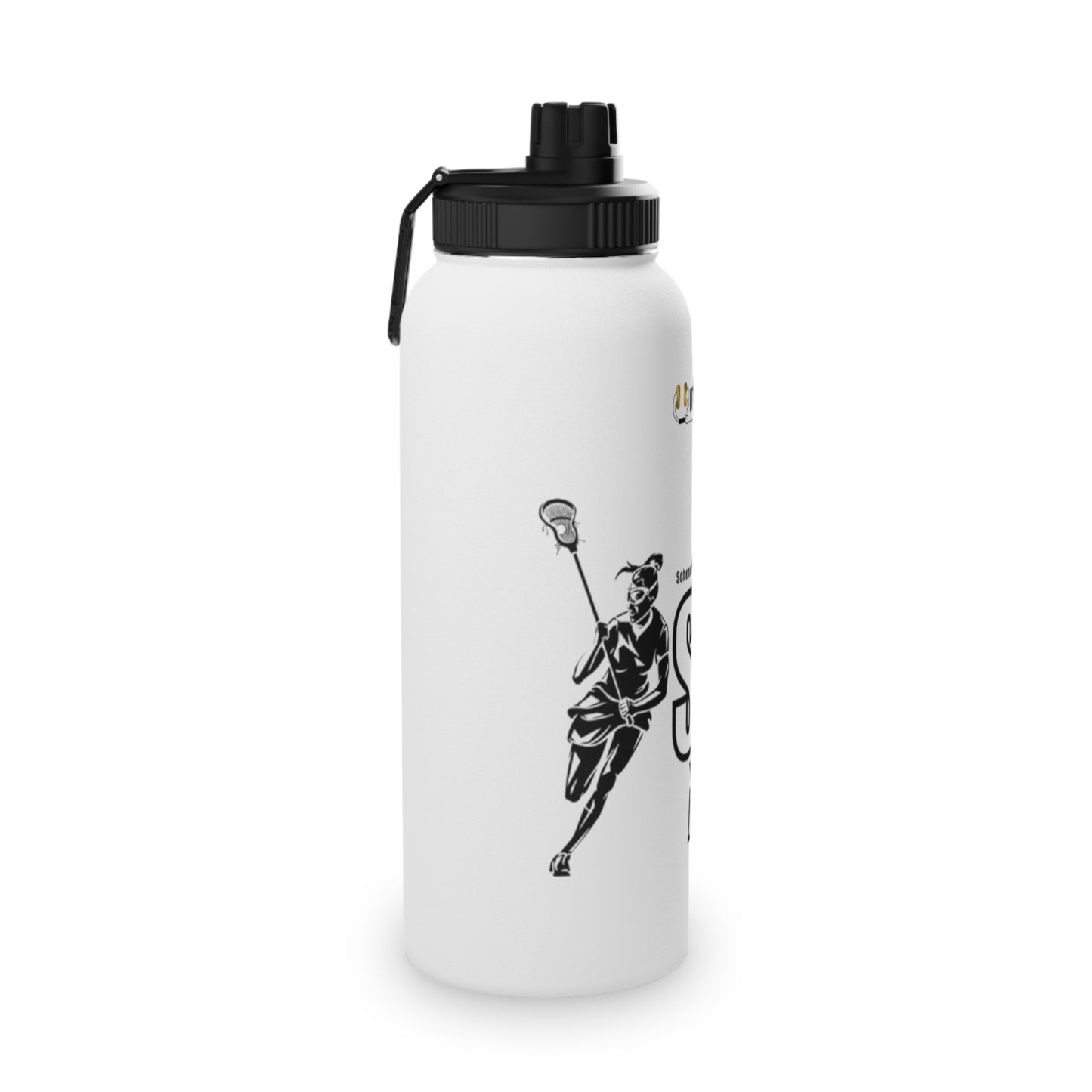 SMS Stainless Steel Water Bottle with Sports Lid - Youth Ladies Lacrosse