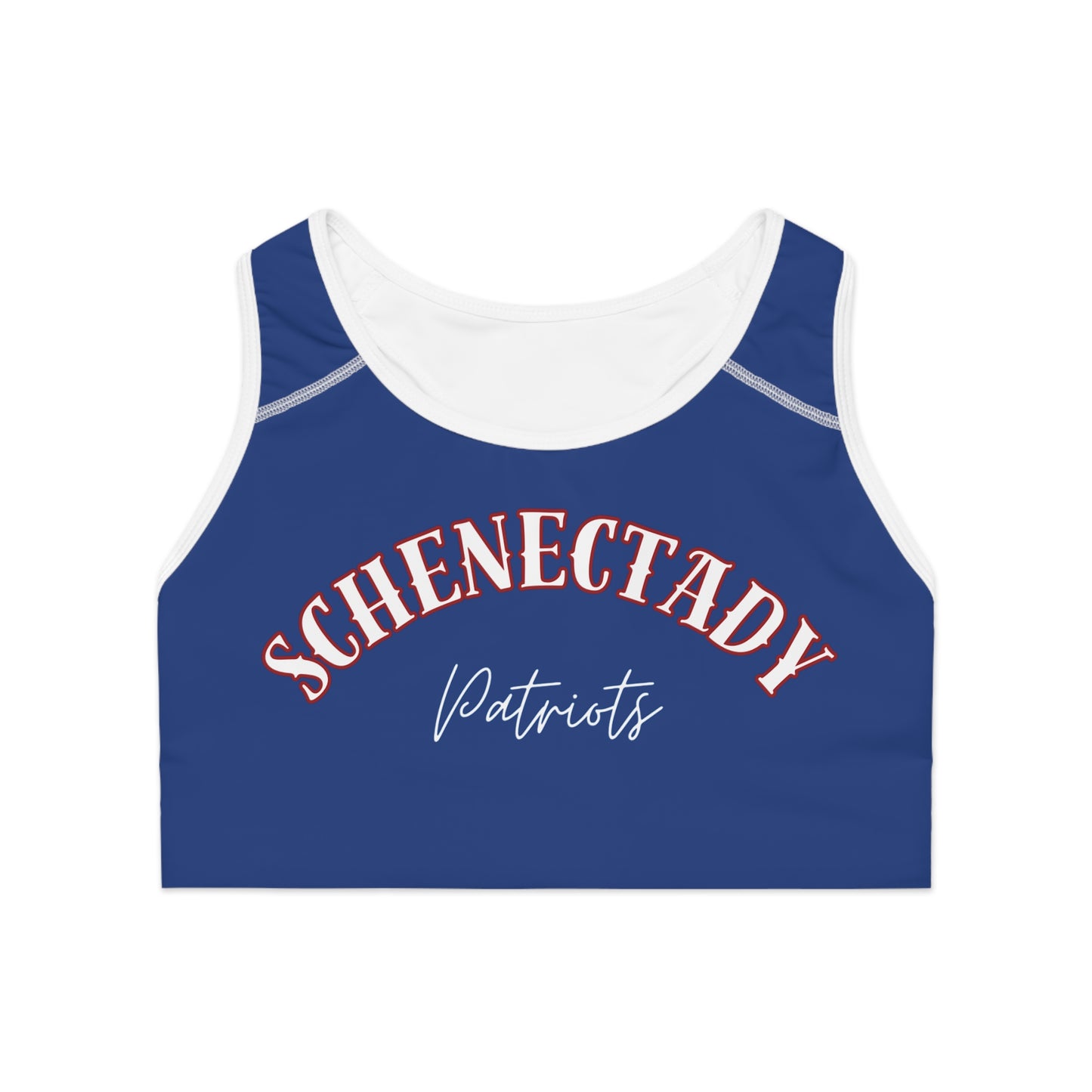 Schenectady Patriots Sports Bra, Athletic Wear for Fitness, Workout Top, Sports Apparel, Team Spirit Gear