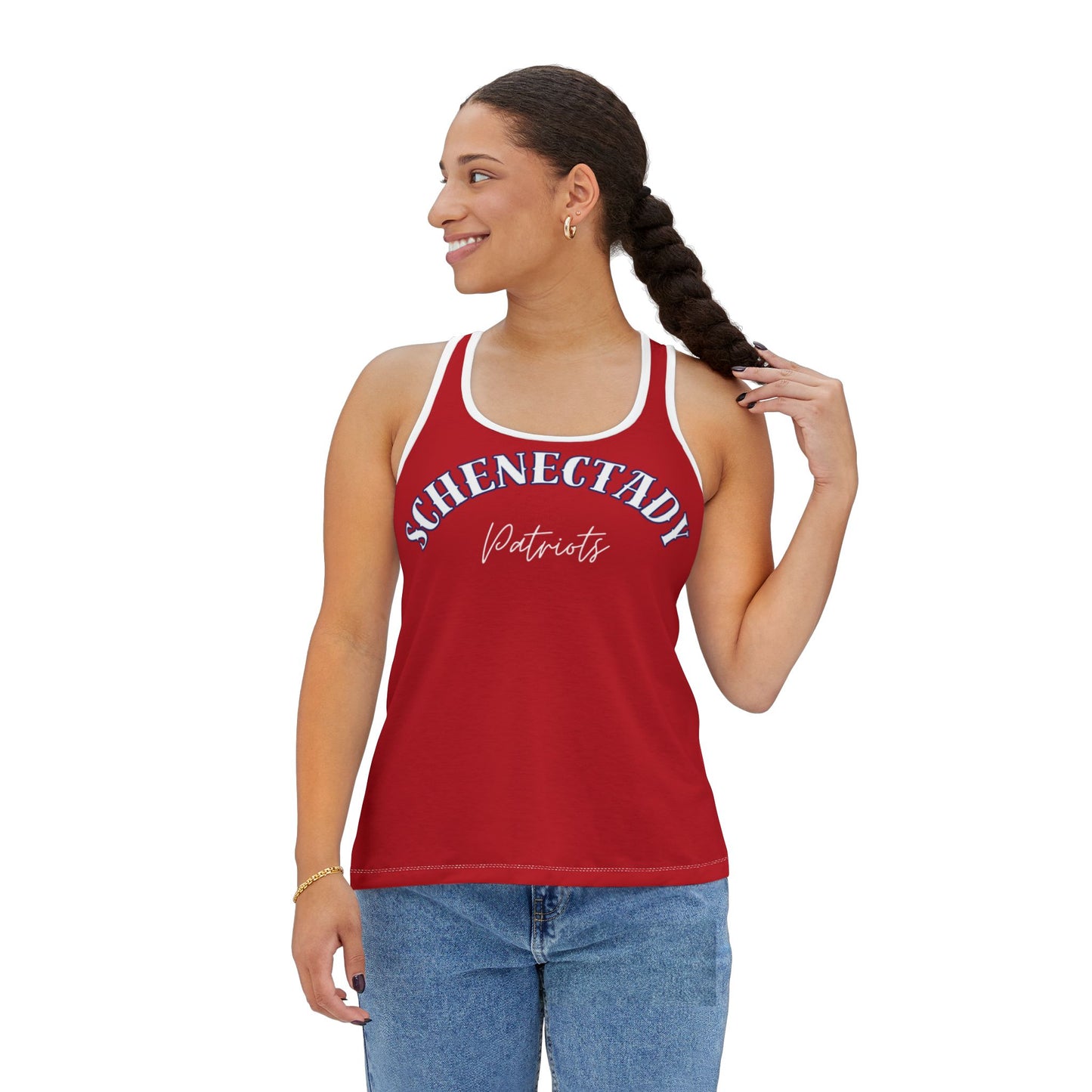 Schenectady Patriots Women’s Tank Top, Sports Apparel, Workout Shirt, Team Spirit Gear, Summer Fashion, Fitness Clothing