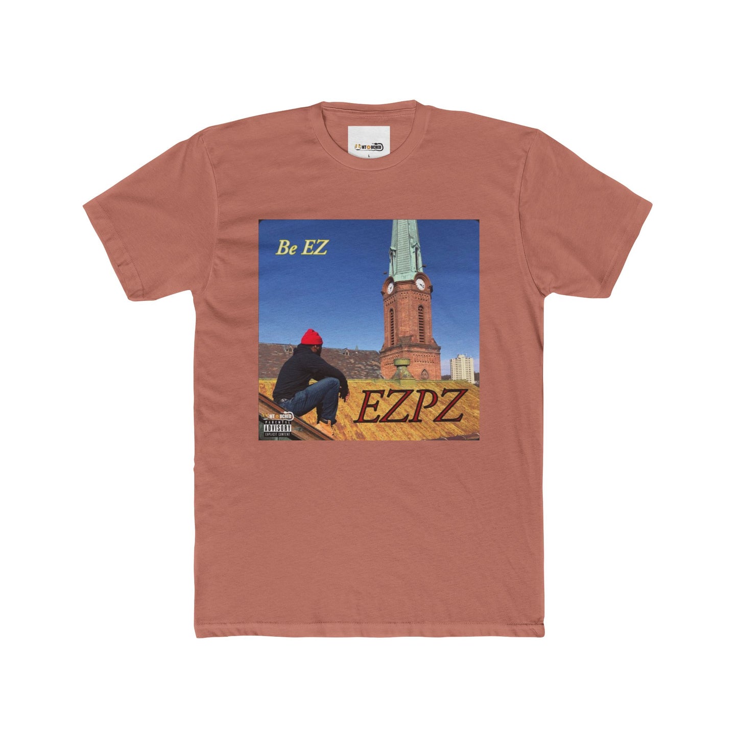 Cover Art Collection Unisex Cotton Crew Tee - 'EZPZ' Graphic T-Shirt