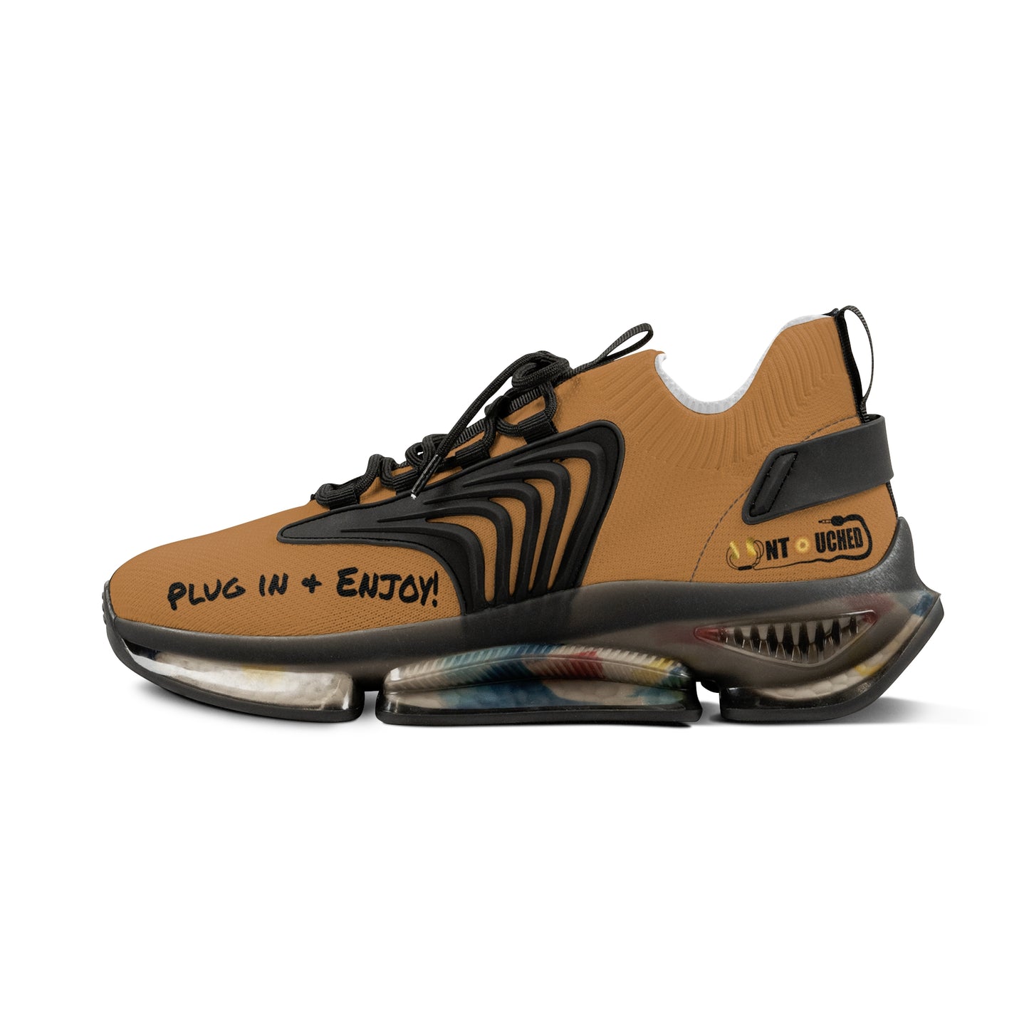 Caramel UNTOUCHED Men's Mesh Sneakers 'That U Letter'