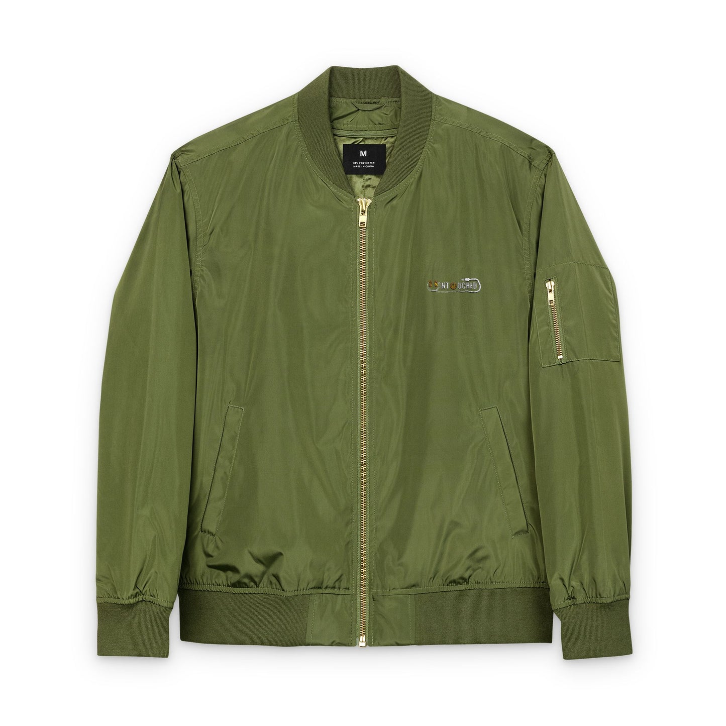 UNTOUCHED Eco-Friendly Embroidered Bomber Jacket - Stylish Outerwear for All Seasons