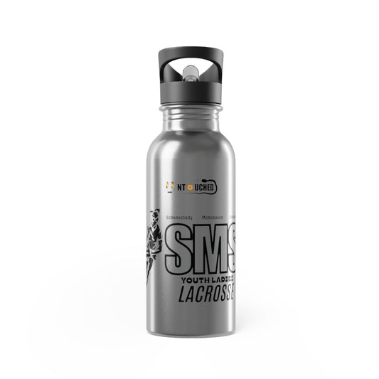 SMS Stainless Steel Water Bottle with Straw - 20oz Youth Ladies Lacrosse