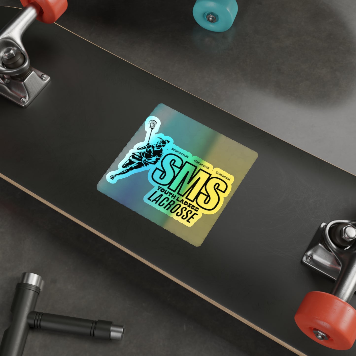 Holographic Lacrosse Stickers - Youth Ladies SMS Team Decals
