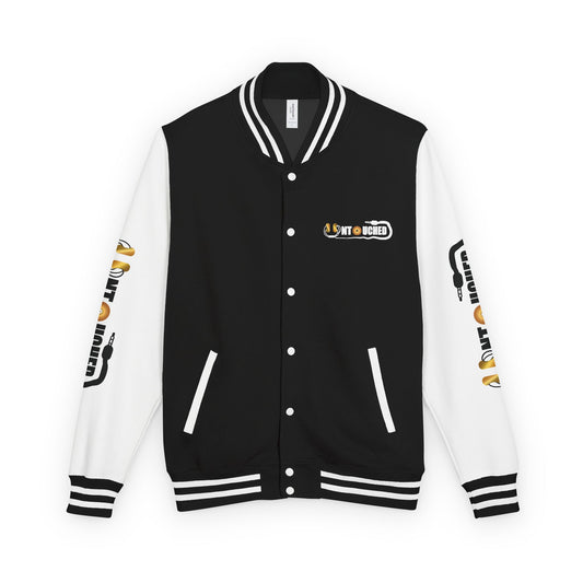 Stylish Unisex UNTOUCHED Letterman Jacket with QR Code Design
