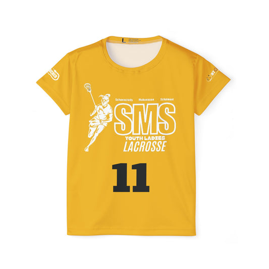 Yellow SMS Lacrosse Sports Jersey