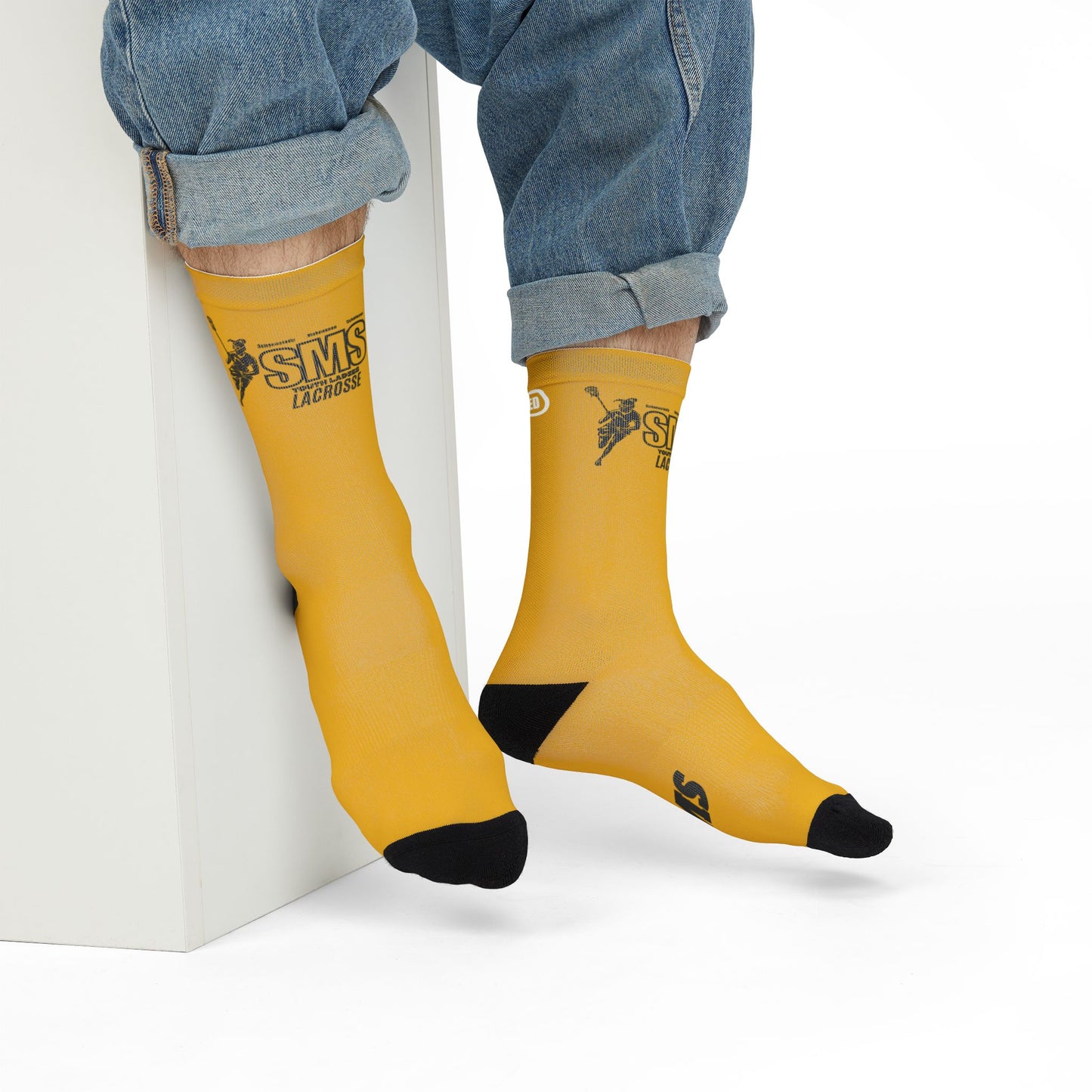 SMS Crew Socks for Youth Ladies Lacrosse Fans
